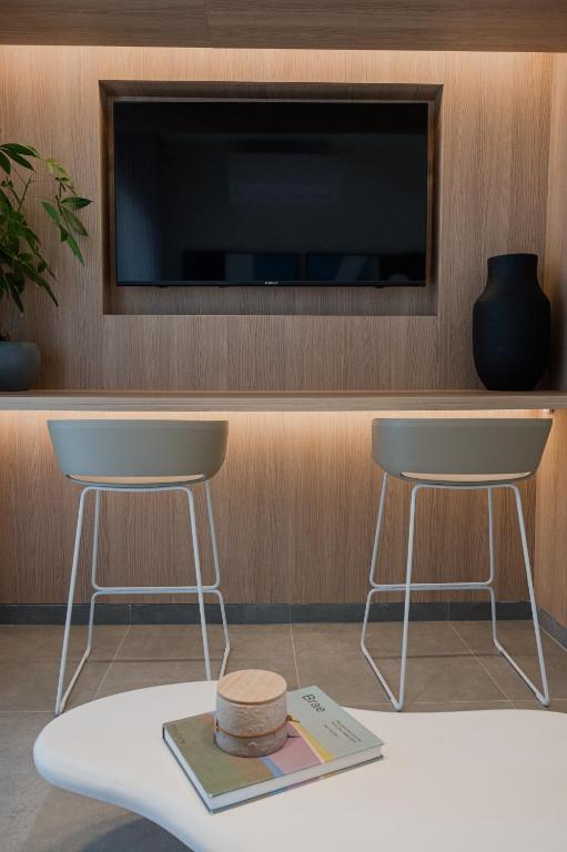 TV a/nebo společenská místnost v ubytování Kleopatra Homes