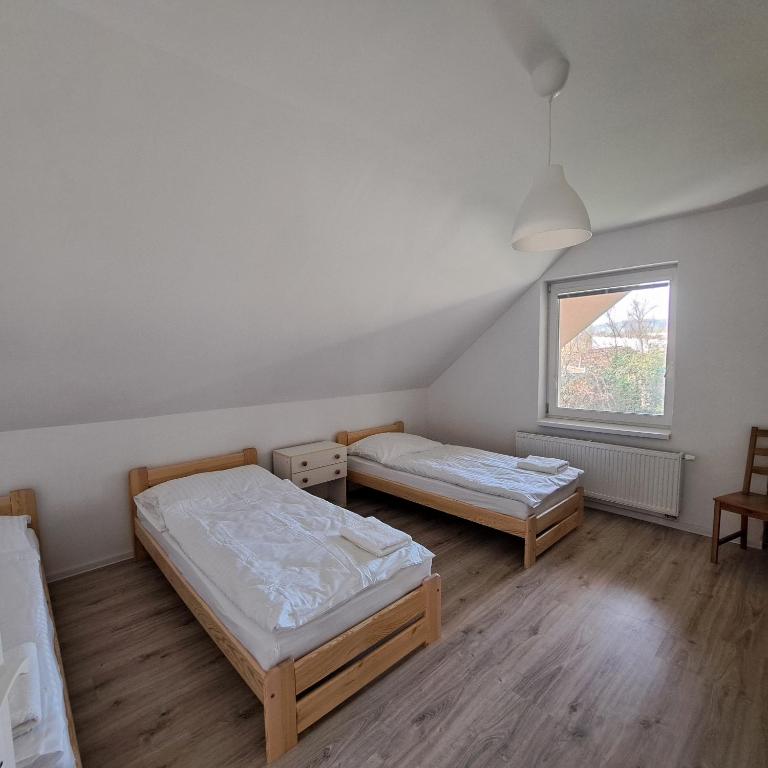 Postel nebo postele na pokoji v ubytování Apartmán Stará Myjava