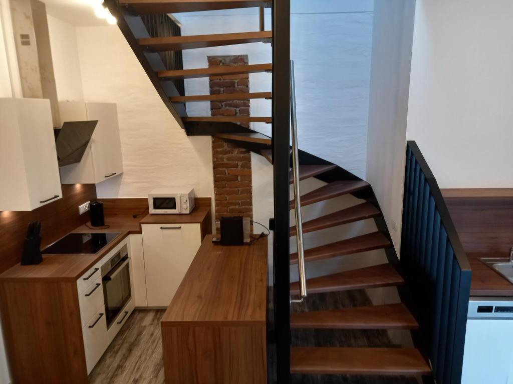 Kuchyň nebo kuchyňský kout v ubytování NRV Appartement Top 8