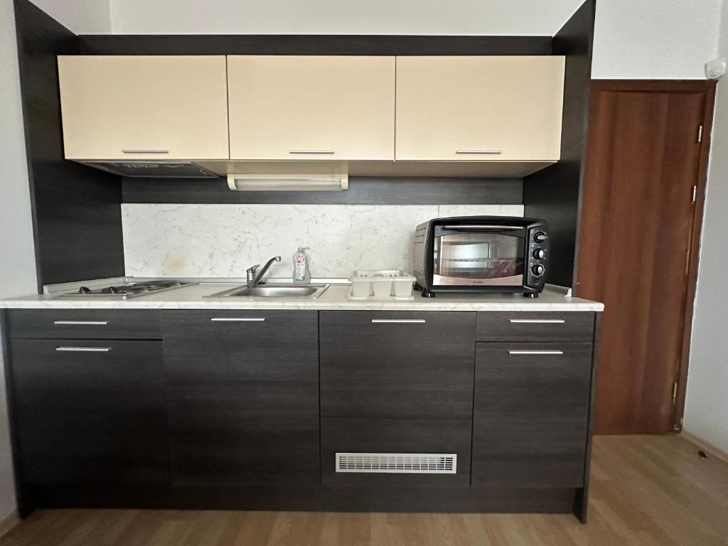 Kuchyň nebo kuchyňský kout v ubytování Guest House Koncheto