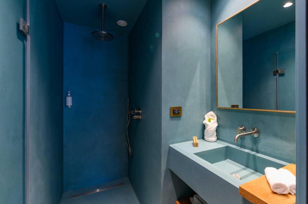 Koupelna v ubytování Sable Bleu Boutique Hotel