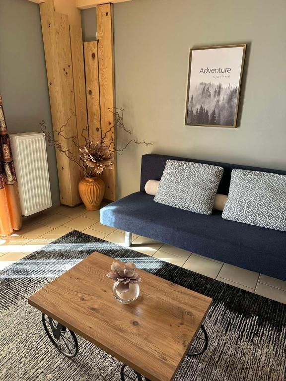 A seating area at Xenonas Drimos