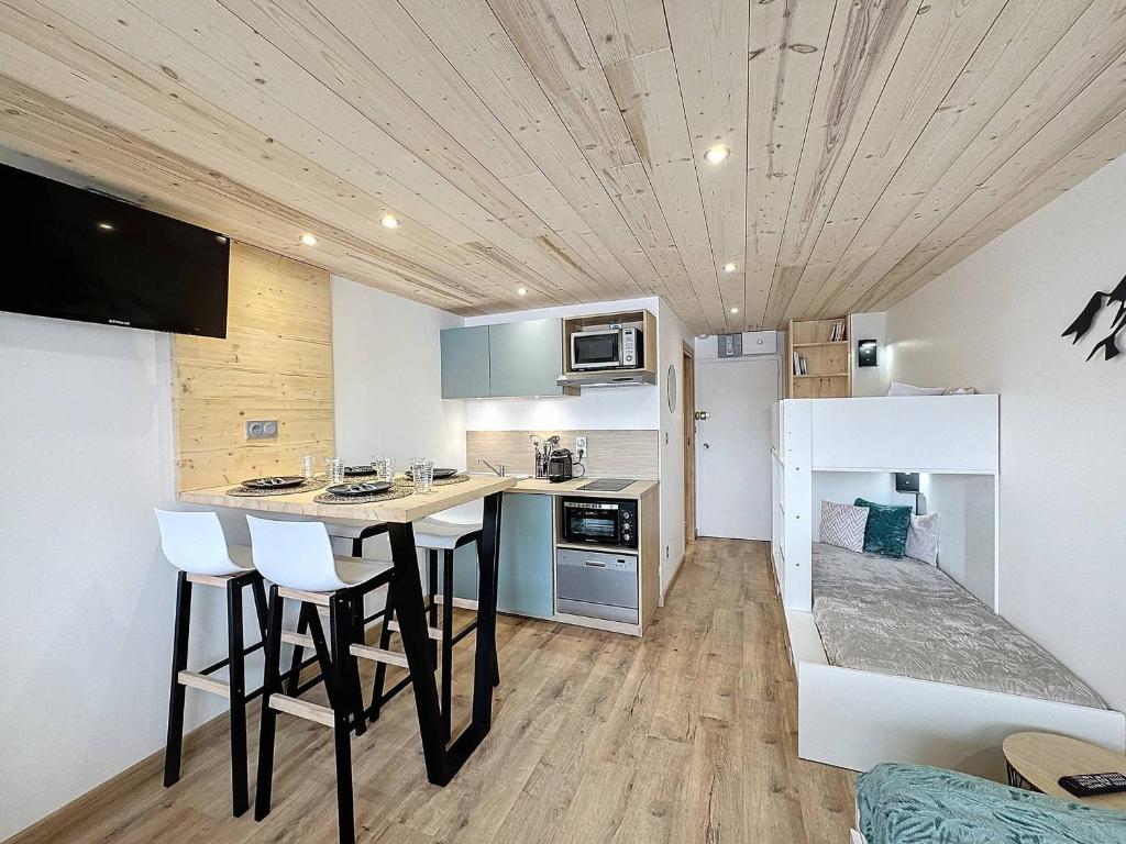 Studio rénové 4 pers. au pied des pistes - La Croisette