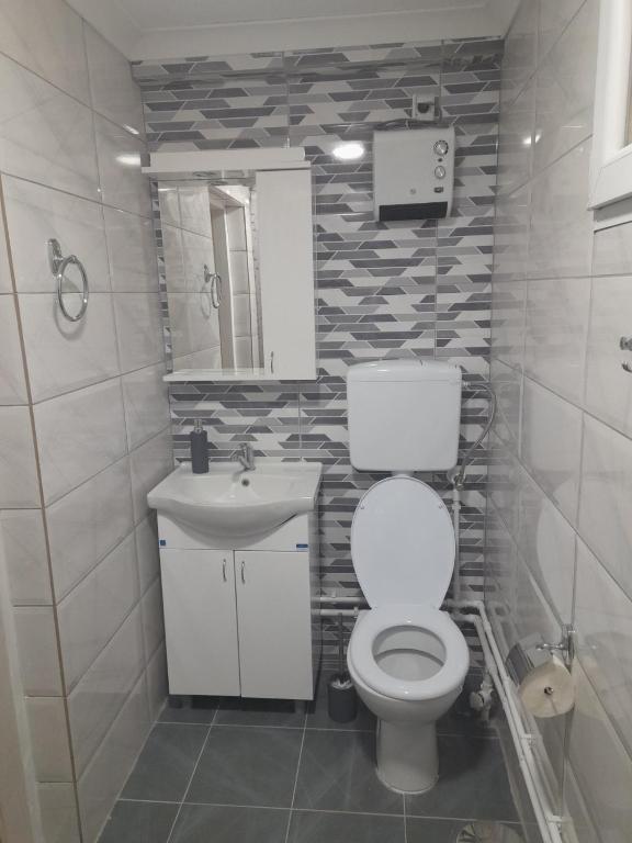 Koupelna v ubytování Apartman Hs