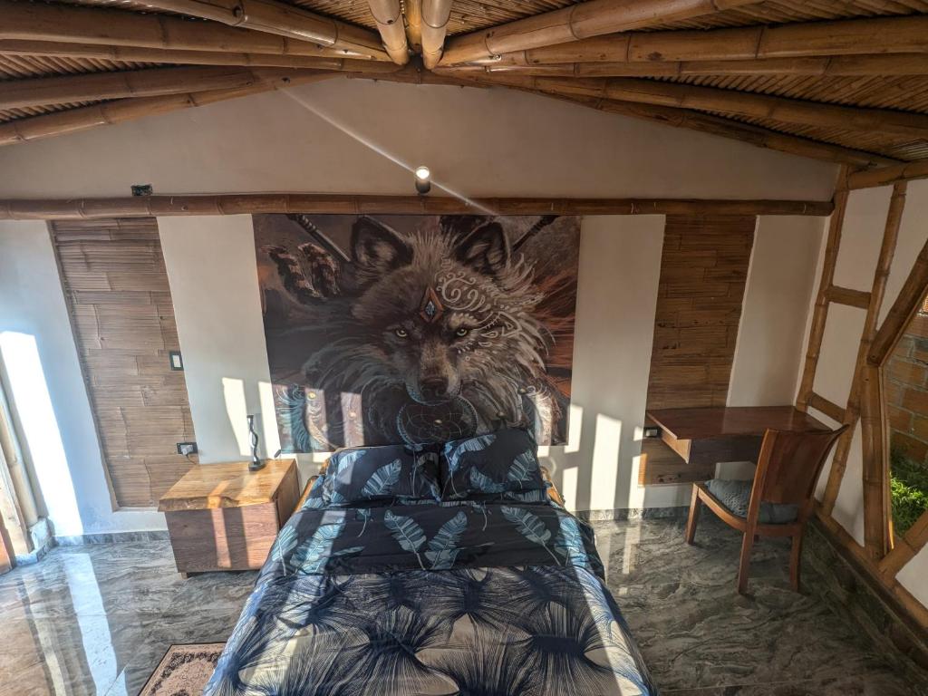 Posezení v ubytování Qinti Quetzal Boutique Guest house y Elixir Bar