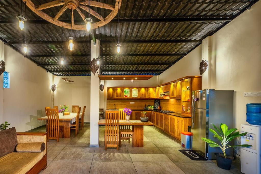 Kuchyň nebo kuchyňský kout v ubytování Hiru Hotel