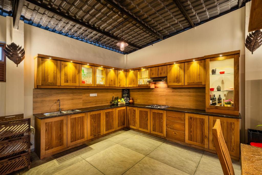 Kuchyň nebo kuchyňský kout v ubytování Hiru Hotel