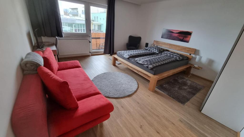 Postel nebo postele na pokoji v ubytování Apartment- Zimmer Pernter