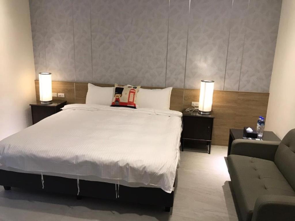 Postel nebo postele na pokoji v ubytování 宜蘭白鵝田園 l 包棟Villa