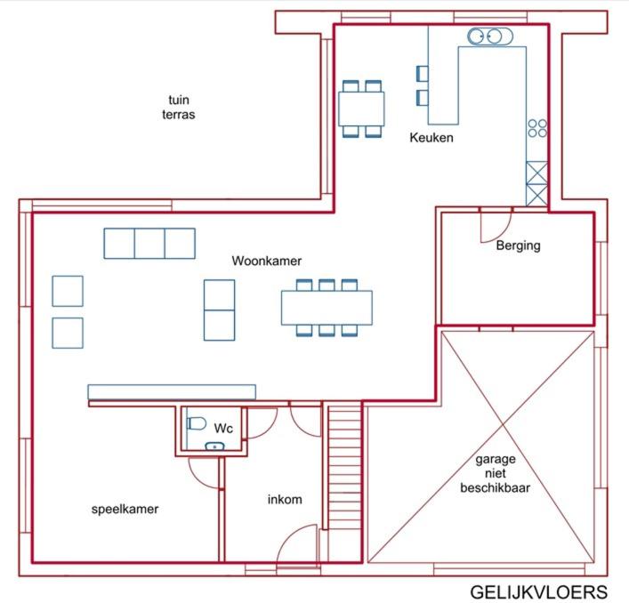 Půdorys ubytování vakantiewoning Baaltje