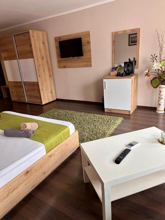 TV a/nebo společenská místnost v ubytování Hotel Oppium Restaurant & Garden