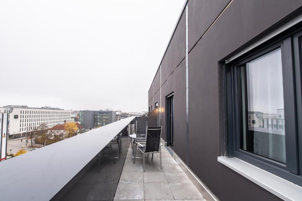 Balkón nebo terasa v ubytování GS Hotel