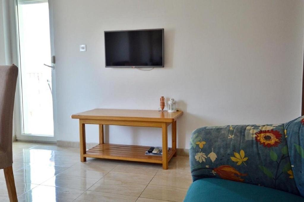 Televízia a/alebo spoločenská miestnosť v ubytovaní Apartment Denko