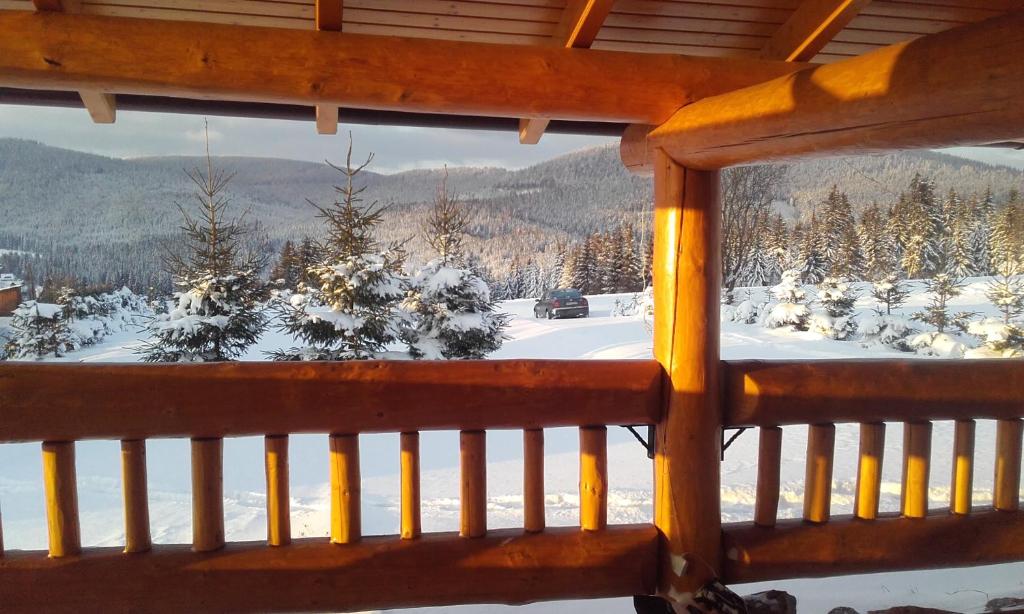 Zrubová Chata Sylvester during the winter