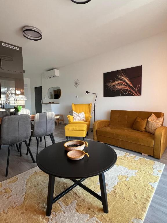 Posezení v ubytování Harmonia Riva Apartmán B11