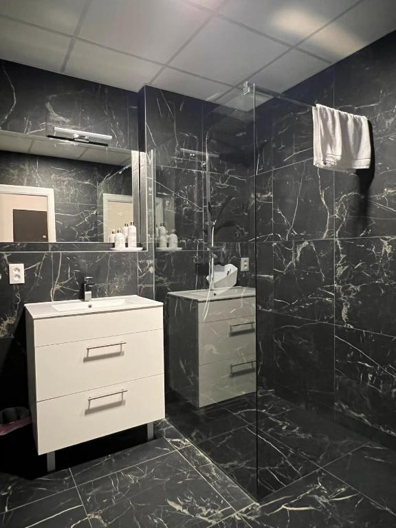 Koupelna v ubytování Harmonia Riva Apartmán B11