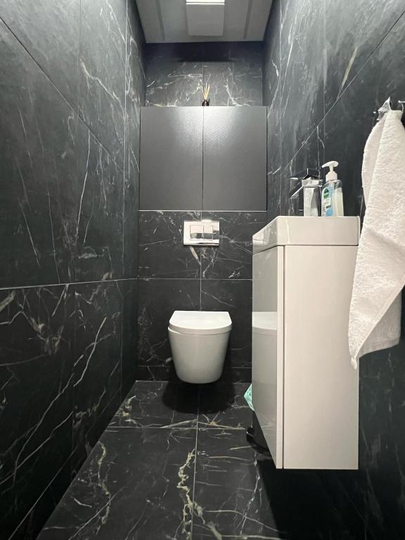Koupelna v ubytování Harmonia Riva Apartmán B11