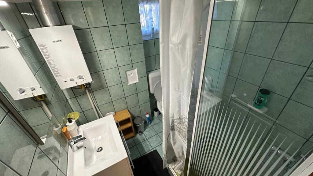 Koupelna v ubytování Termal Ferienhaus