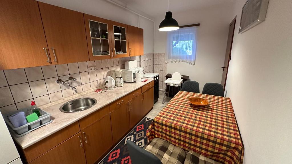 Kuchyň nebo kuchyňský kout v ubytování Termal Ferienhaus