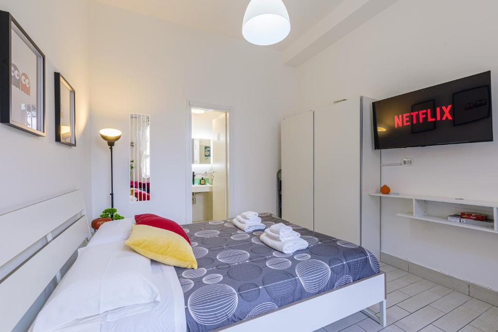 Katil atau katil-katil dalam bilik di Home4Apartment 2, Salerno cathedral area