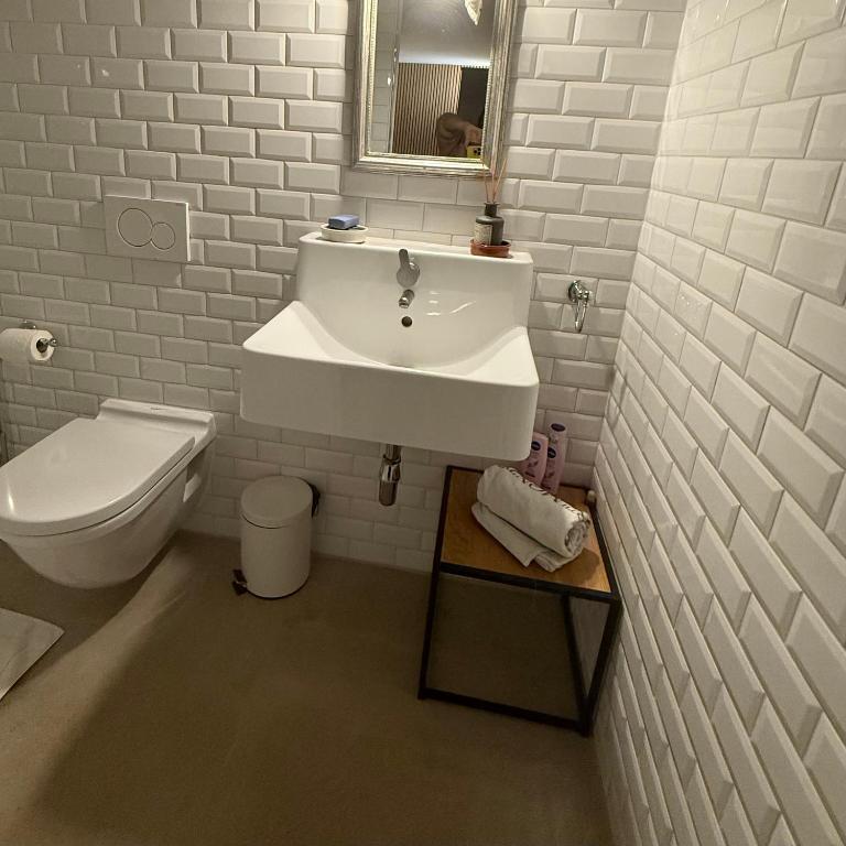 Koupelna v ubytování Chambre d'hôtes avec salle de bain privée chez Martine