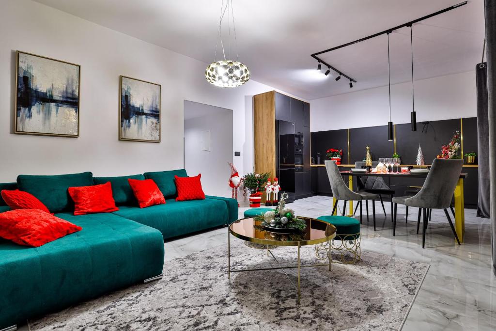 Et opholdsområde på Nowoczesne Apartamenty typu Superior - Bulwary Rabka Zdrój - Balia - Blisko Park Zdrojowy