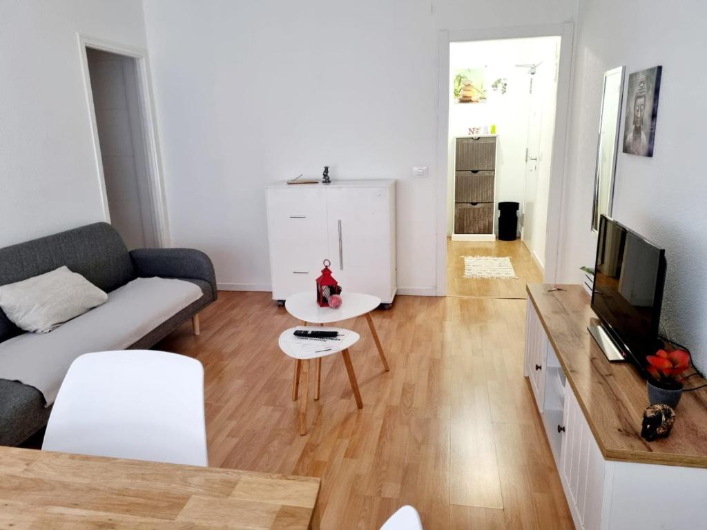 Telewizja i/lub zestaw kina domowego w obiekcie acogedor, con garaje, céntrico.