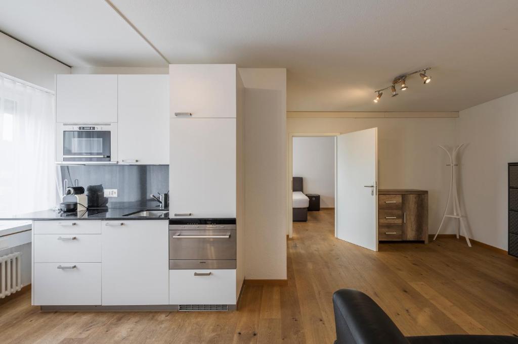Kuchyň nebo kuchyňský kout v ubytování Amanthos Living Solothurn