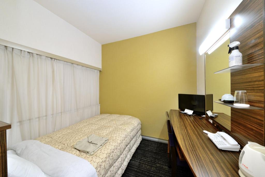 TV a/nebo společenská místnost v ubytování Toyama Manten Hotel