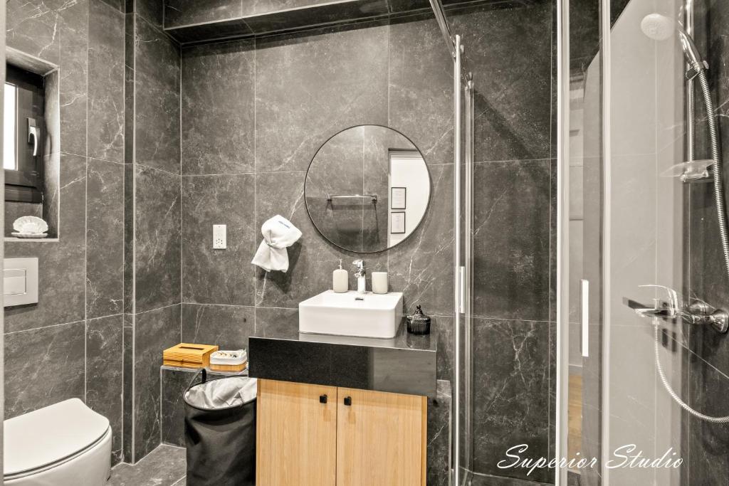 Koupelna v ubytování Lazuli Hermes Apartments