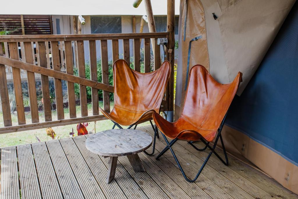 Balkón nebo terasa v ubytování Great Ocean Road Glamping