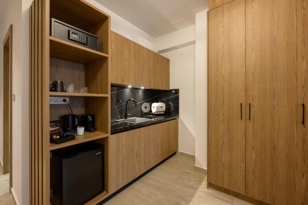 Kuchyň nebo kuchyňský kout v ubytování Cens Silver Luxury Suites
