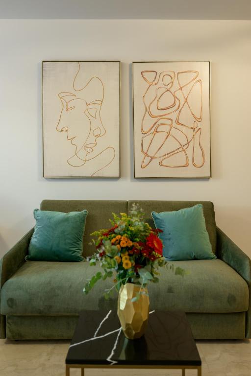 Posezení v ubytování Cens Silver Luxury Suites