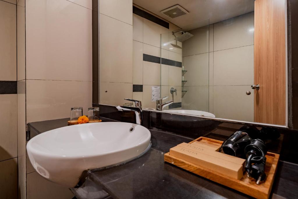 Koupelna v ubytování Tusita Boutique Hotel