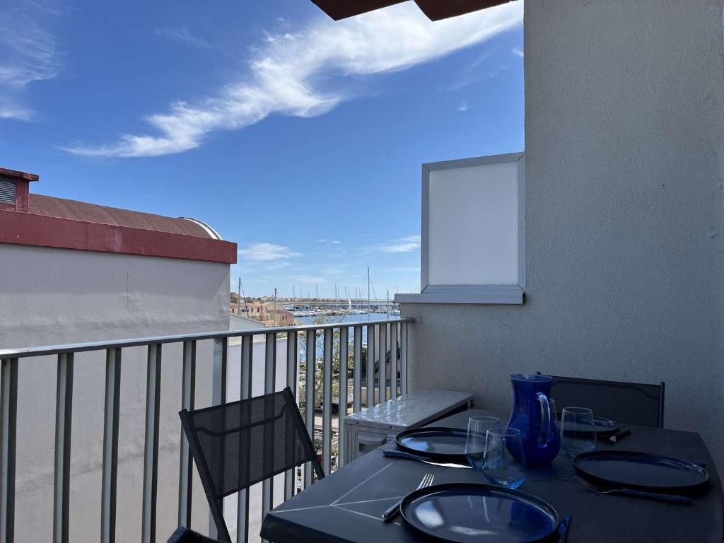Μπαλκόνι ή βεράντα στο Appartement studio mezzanine - Gruissan GN140-039