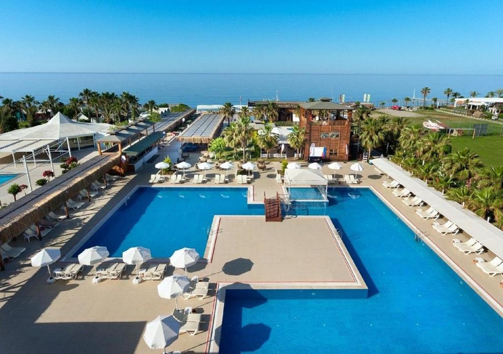 an aerial view of a resort with a swimming pool at Armas Life Belek in Belek