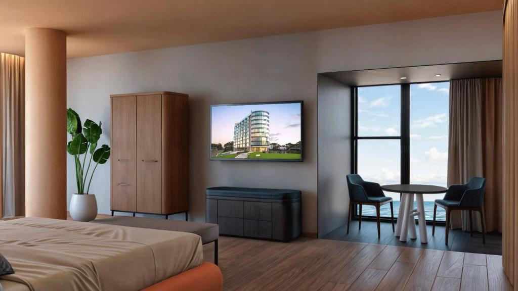 TV a/nebo společenská místnost v ubytování The Grand Hotel