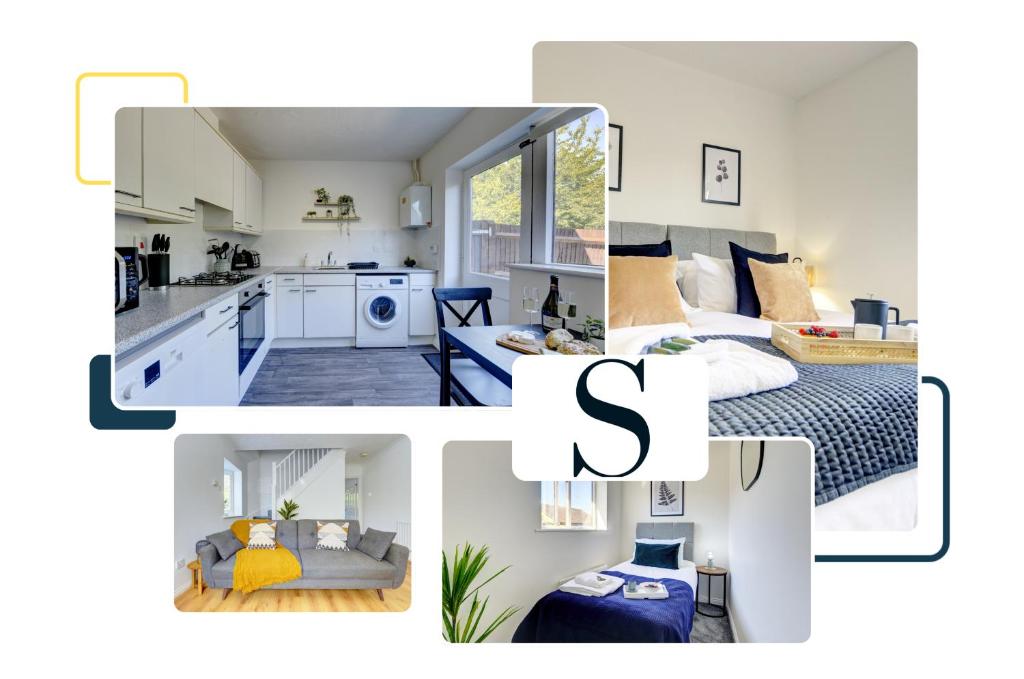 Postel nebo postele na pokoji v ubytování LastMinOffer 10pc Off I A Cute 2BR Semi-Detached Home I Dedicated Off-street Parking I Garden I Wifi I Short Term Let by SILVA I Long Term Rates Available