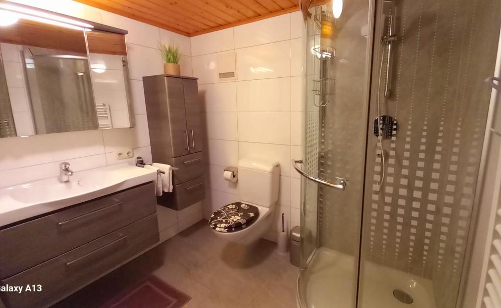 Koupelna v ubytování Haus Simma