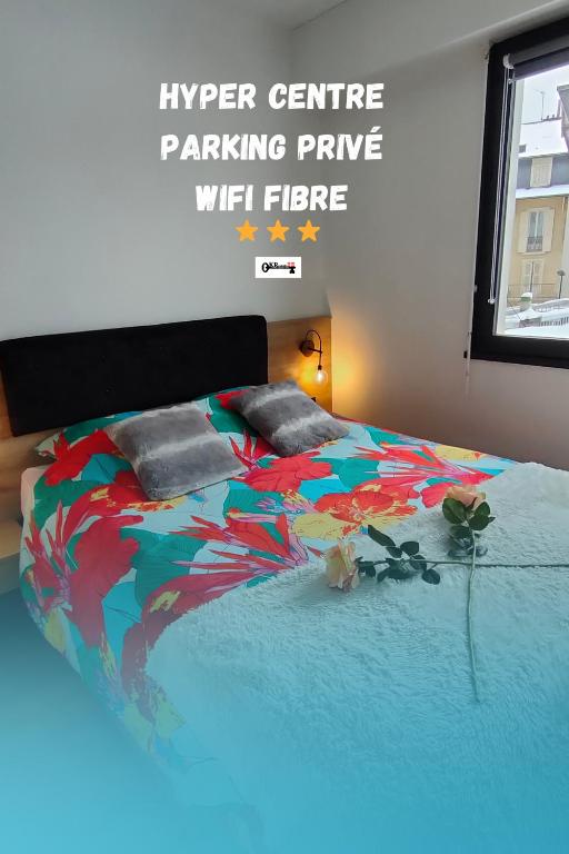 Posteľ alebo postele v izbe v ubytovaní Magnifique 3 étoiles en hyper centre avec place privée