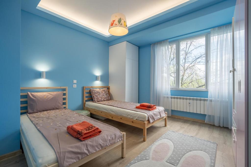 Postel nebo postele na pokoji v ubytování Green Haven