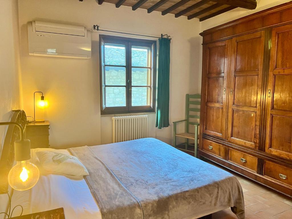 Postel nebo postele na pokoji v ubytování Agriturismo Podere La Fornace