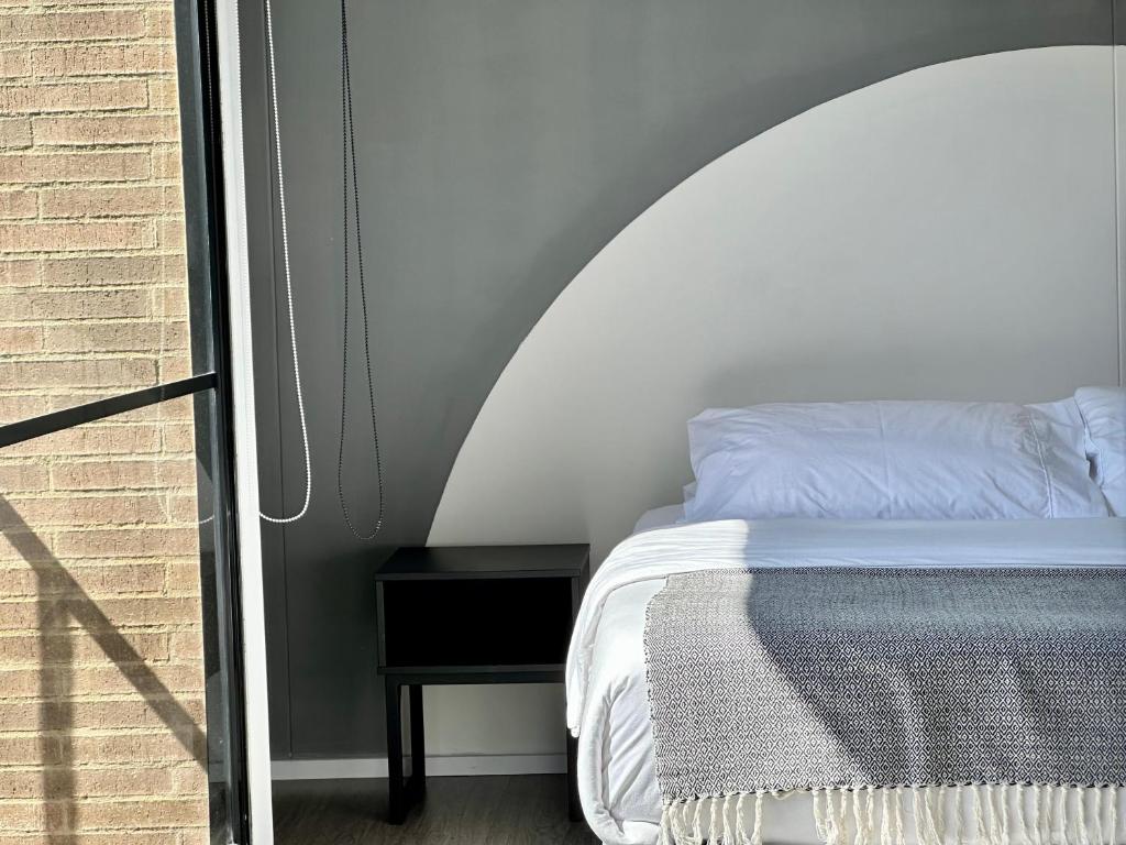 Postel nebo postele na pokoji v ubytování Loft estilo Japonés