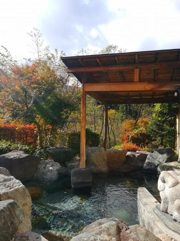Zahrada ubytování Hataya Onsen Sasa no yu
