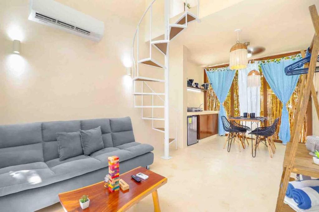 Posezení v ubytování Loft Cabins In Cenotes Natural Park Tulum