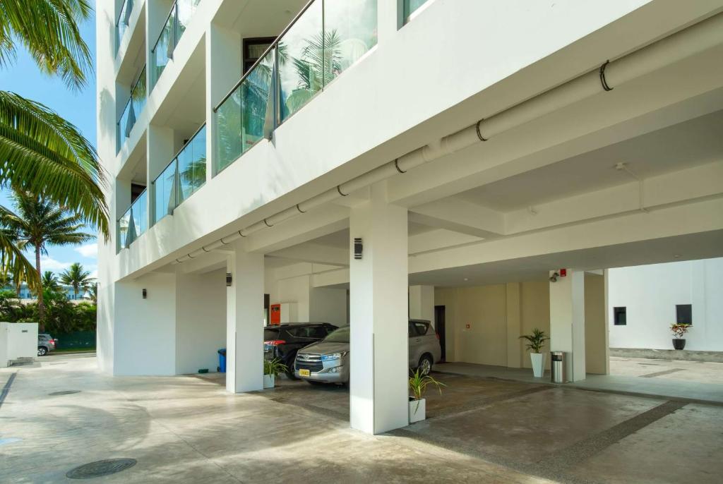 Budova, kde se aparthotel nachází