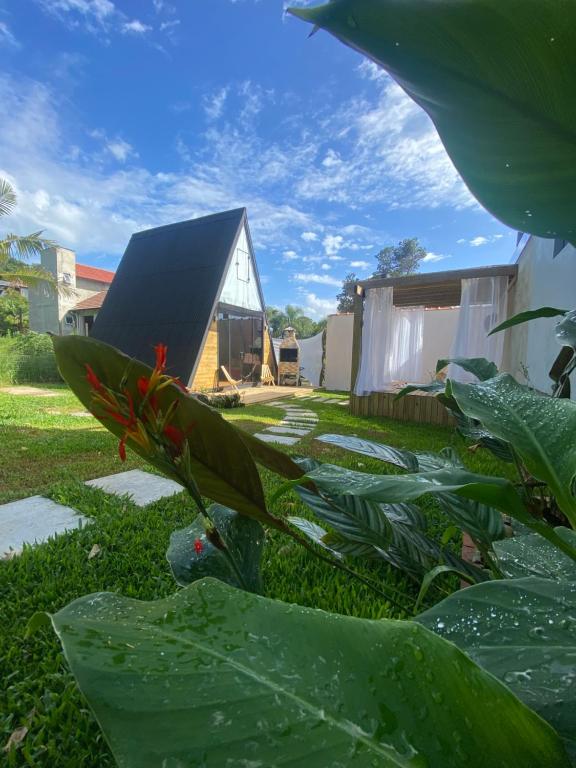 Zahrada ubytování Cabana da reserva com jacuzzi