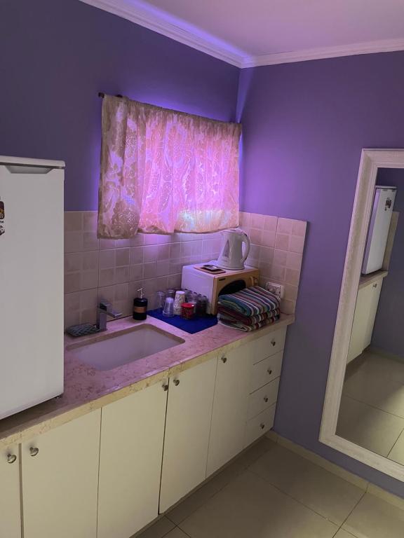 Kuchyň nebo kuchyňský kout v ubytování Apartments on Smelyanski 37