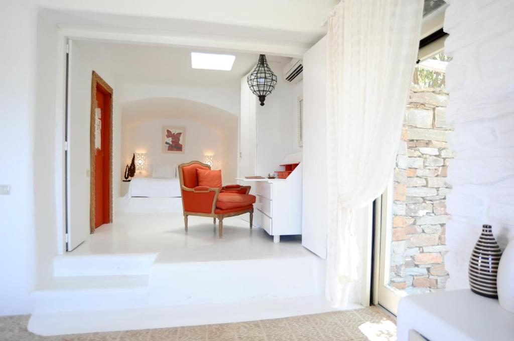 Posezení v ubytování Aigis Suites Kea