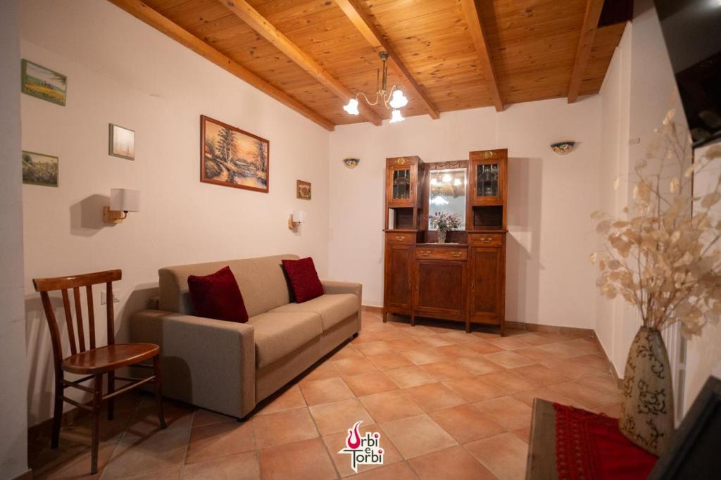Χώρος καθιστικού στο Appartamento nel cuore delle montagne abruzzesi